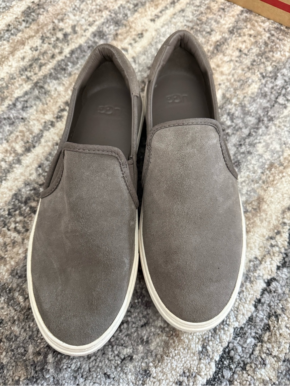 UGG Women's Gray Suede Slip-On Sneakers